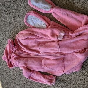 Pajama Onsie with footies butt flap and hood